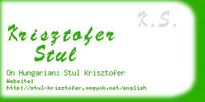 krisztofer stul business card